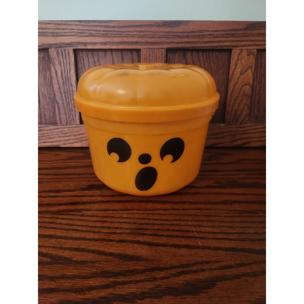 1986 Vtg McDonalds McBoo Pumpkin Bucket Halloween McDonald's No HANDLE See Photo
